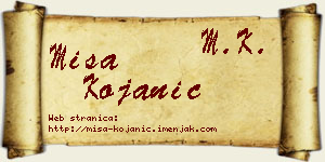 Miša Kojanić vizit kartica